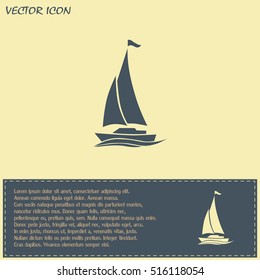 yacht vector icon
