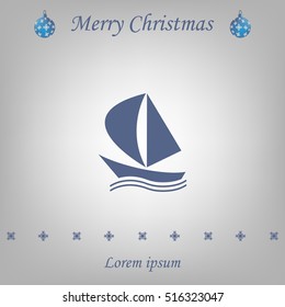 yacht vector icon