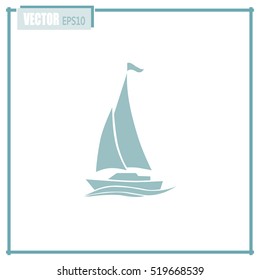 yacht vector icon