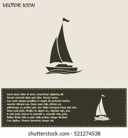 yacht vector icon