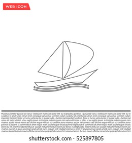 yacht vector icon