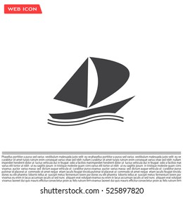 yacht vector icon