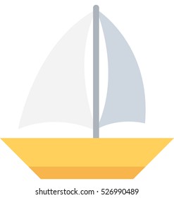 Yacht Vector Icon