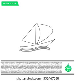 yacht vector icon