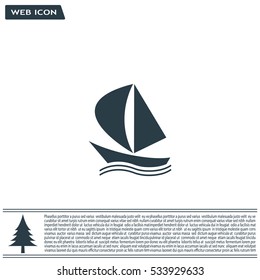 yacht vector icon