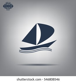 yacht vector icon