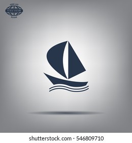 yacht vector icon