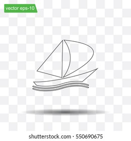 yacht vector icon