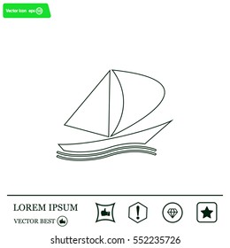 yacht vector icon