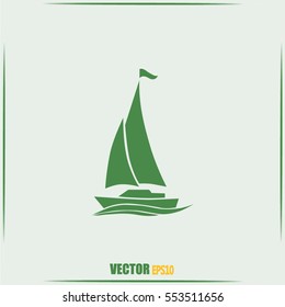 yacht vector icon