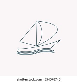 yacht vector icon
