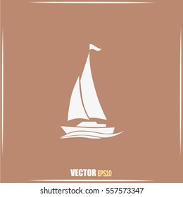 yacht vector icon
