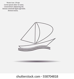 yacht vector icon