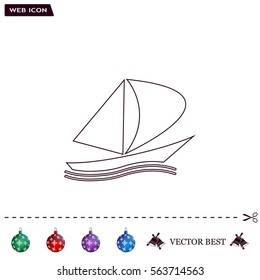 yacht vector icon