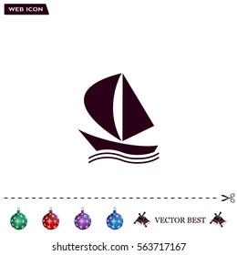 yacht vector icon
