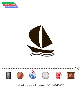 yacht vector icon