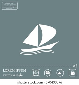 yacht vector icon