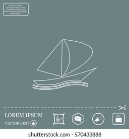yacht vector icon