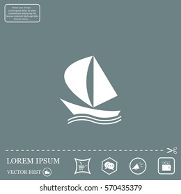 yacht vector icon