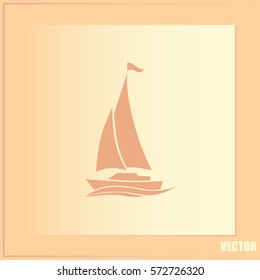 yacht vector icon
