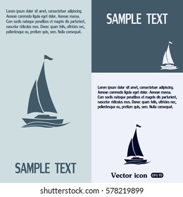 yacht vector icon