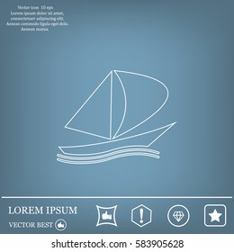 yacht vector icon