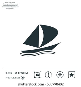 yacht vector icon