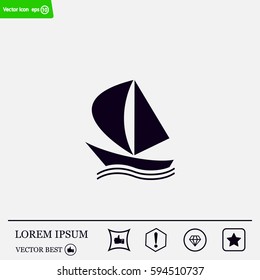 yacht vector icon