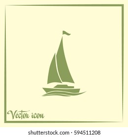 yacht vector icon