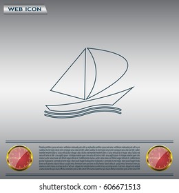 yacht vector icon
