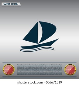 yacht vector icon