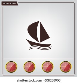 yacht vector icon