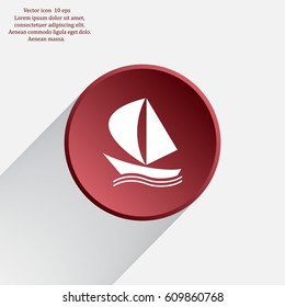 yacht vector icon
