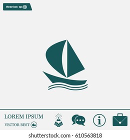 yacht vector icon