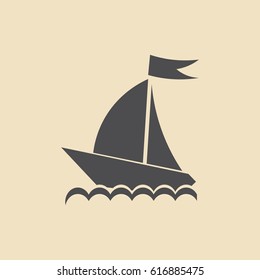 yacht vector icon
