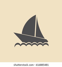 yacht vector icon