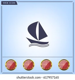 yacht vector icon