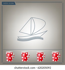 yacht vector icon