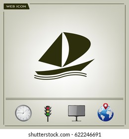 yacht vector icon