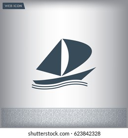 yacht vector icon