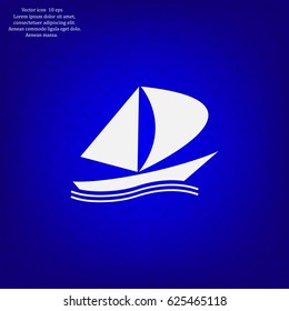 yacht vector icon
