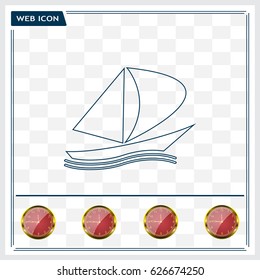 yacht vector icon
