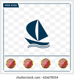 yacht vector icon