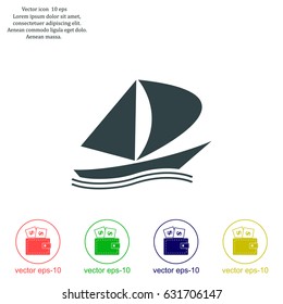 yacht vector icon