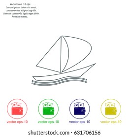 yacht vector icon