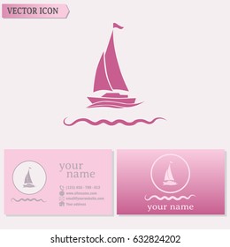 yacht vector icon