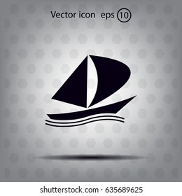 yacht vector icon