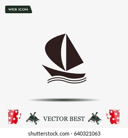 yacht vector icon