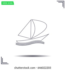 yacht vector icon
