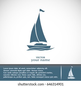 yacht vector icon